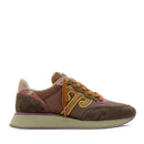 Sneakers Donna WUSHU RUYI Master 715 in Nylon e Suede Coffee Bean e Citronelle
