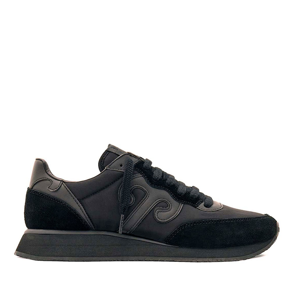 Sneakers Donna WUSHU RUYI Master 715 in Nylon e Suede Dark Black