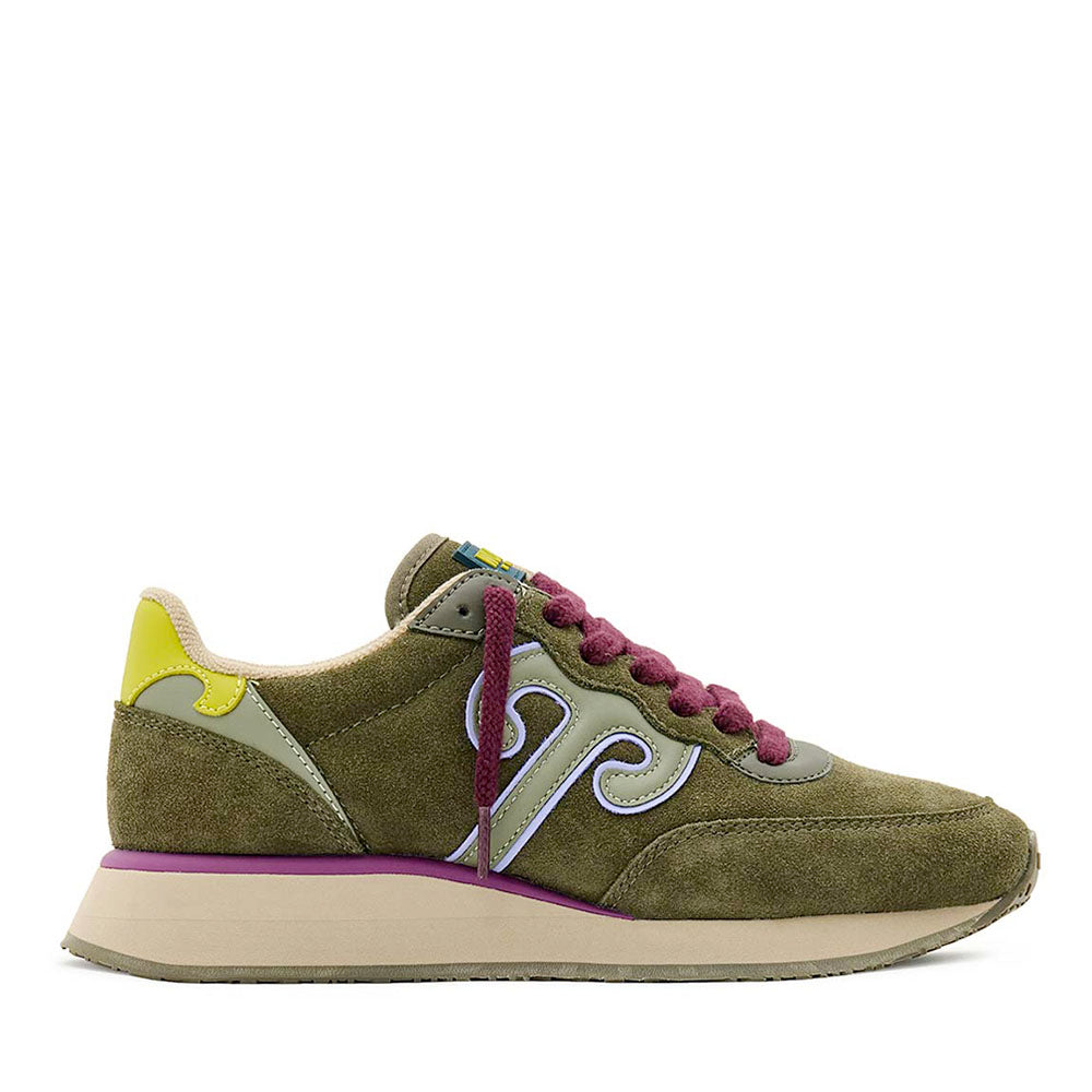 Sneakers Donna WUSHU RUYI Master All Suede MAS12 in Camoscio Tarmac Vetiver e Citronelle