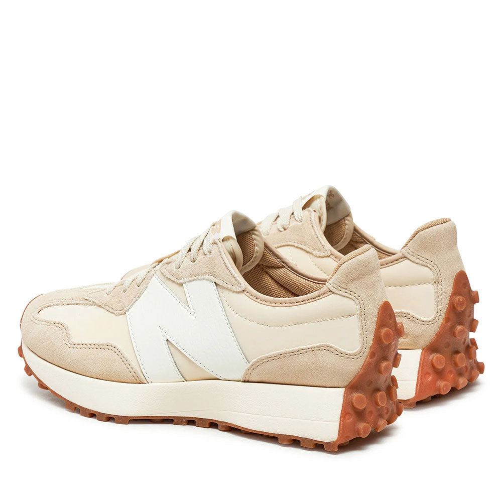 Damen-Sneaker NEW BALANCE 327 aus Technikstoff und Wildleder in Beige