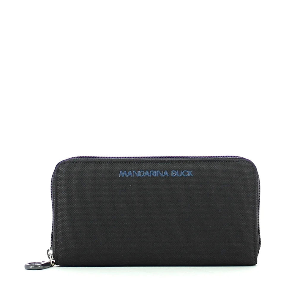 Portafoglio Donna Zip Around MANDARINA DUCK linea MD20 in Tessuto Nero