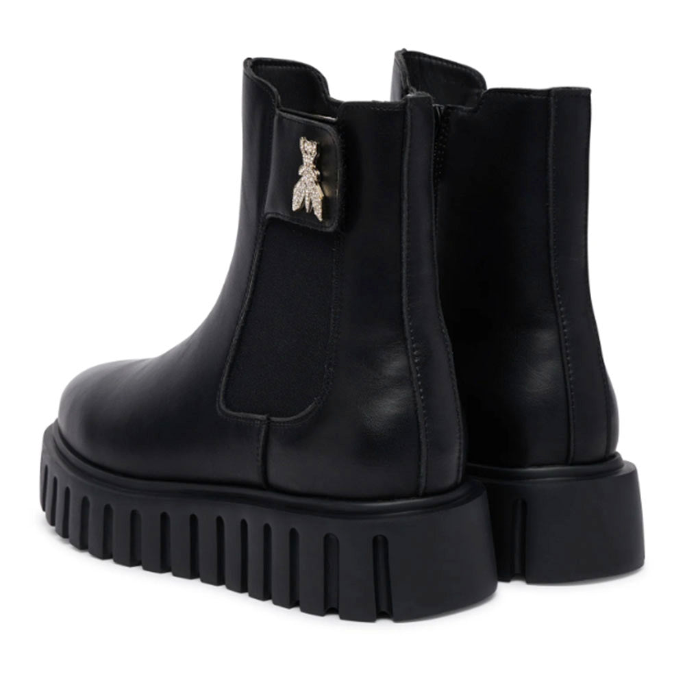 Stivaletti Beatles PATRIZIA PEPE Girl linea Fly Zeppa in Pelle Nera