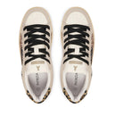Sneakers PATRIZIA PEPE Girl linea Fly Crazy Kids in Suede Beige e Glitter Bronzo