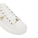 Sneakers Platform PATRIZIA PEPE Girl in Pelle Bianca con Logo Gioiello