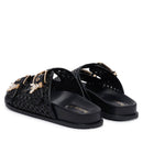 Ciabatte Doppia Fascia PATRIZIA PEPE Girl linea Fly Sandal in Ecovitello Intrecciato Nero