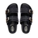 Ciabatte Doppia Fascia PATRIZIA PEPE Girl linea Fly Birkilux in Pelle Nera