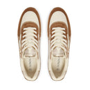 Sneakers Running PATRIZIA PEPE Girl linea Fly Run in Pelle e Suede Taupe Off White