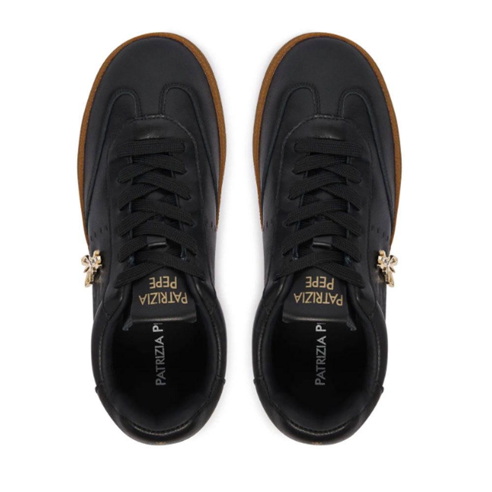 Sneakers Platform PATRIZIA PEPE Girl linea Fly Crep in Pelle Nera