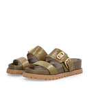 Ciabatte Donna Doppia Fascia LIU JO Livia 02 stampa Cocco Verde