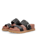 Ciabatte Donna Doppia Fascia LIU JO Livia 02 in Pelle Nera