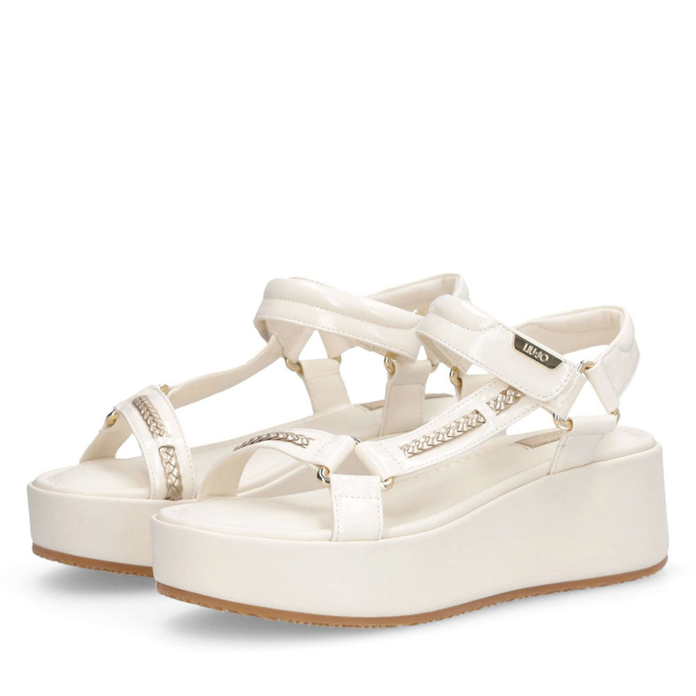 Sandali Platform Donna LIU JO Flo 05 in Vernice color Latte