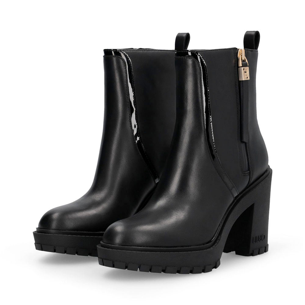 Stivaletti Donna con Tacco LIU JO Ruby 14 in Pelle Nera