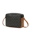 Damen-Umhängetasche POLLINI Linie Heritage Logo Classic Schwarz und Braun