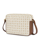 Borsa Donna a Tracolla POLLINI linea Heritage Logo Classic Avorio e Marrone