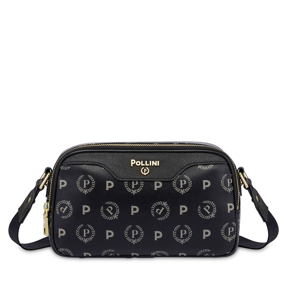 Borsa Donna Camera Bag POLLINI linea Heritage Logo Nero