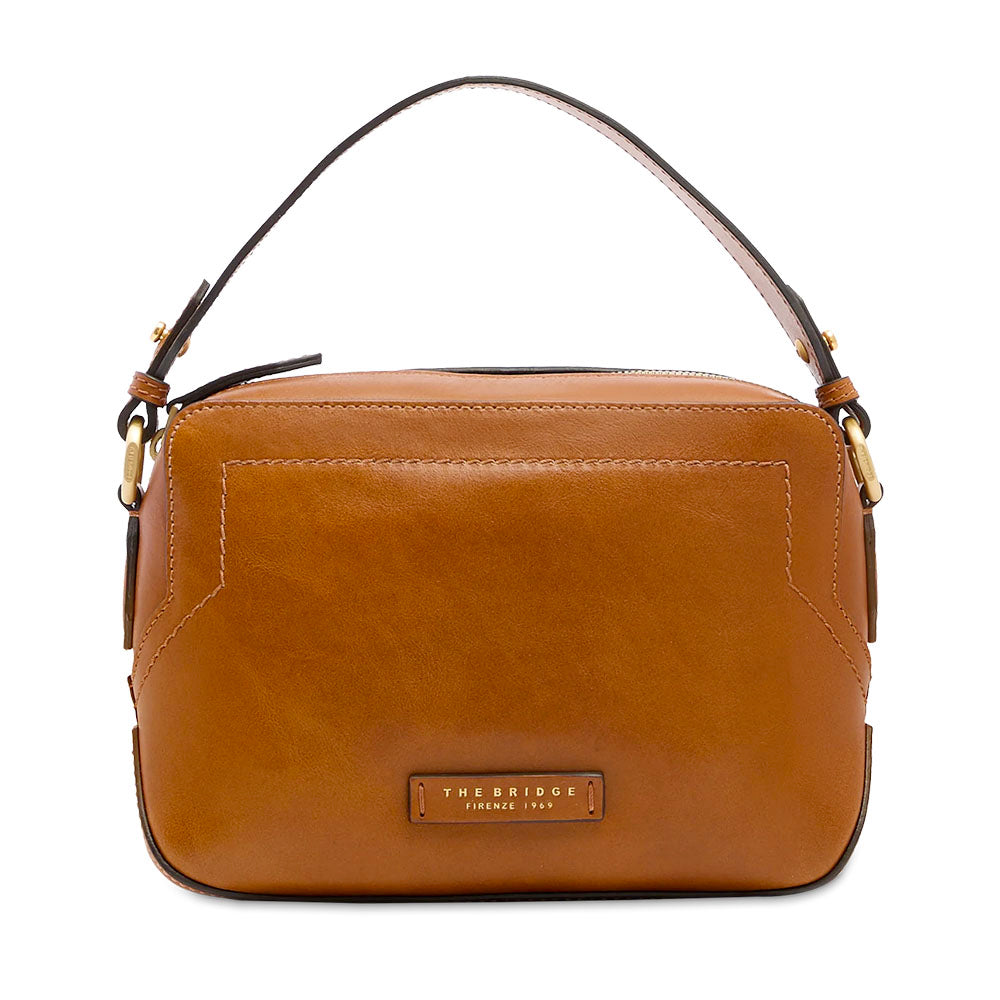 Borsa Donna a Tracolla THE BRIDGE linea Larissa in Pelle color Cognac