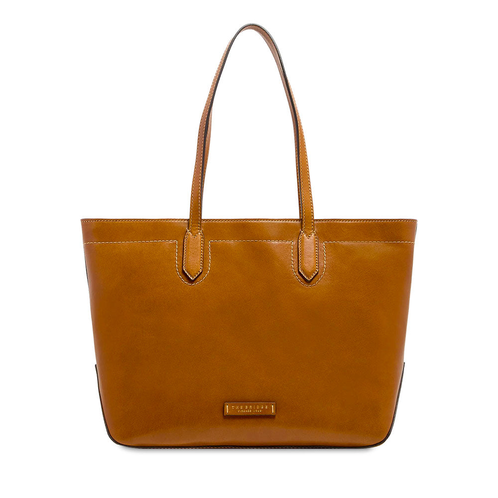Shopping Bag Donna THE BRIDGE linea Larissa in Pelle color Cognac