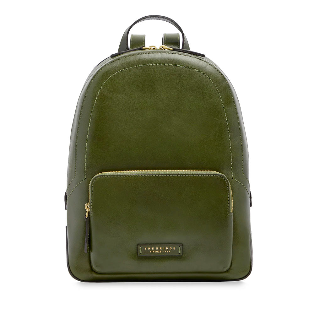 Zaino Donna THE BRIDGE linea Larissa in Pelle Verde Maggiorana