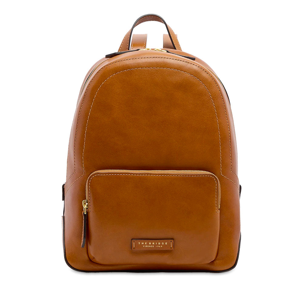 Zaino Donna THE BRIDGE linea Larissa in Pelle color Cognac