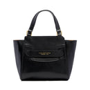 Damen-Henkeltasche THE BRIDGE Modell Lucrezia aus schwarzem Leder