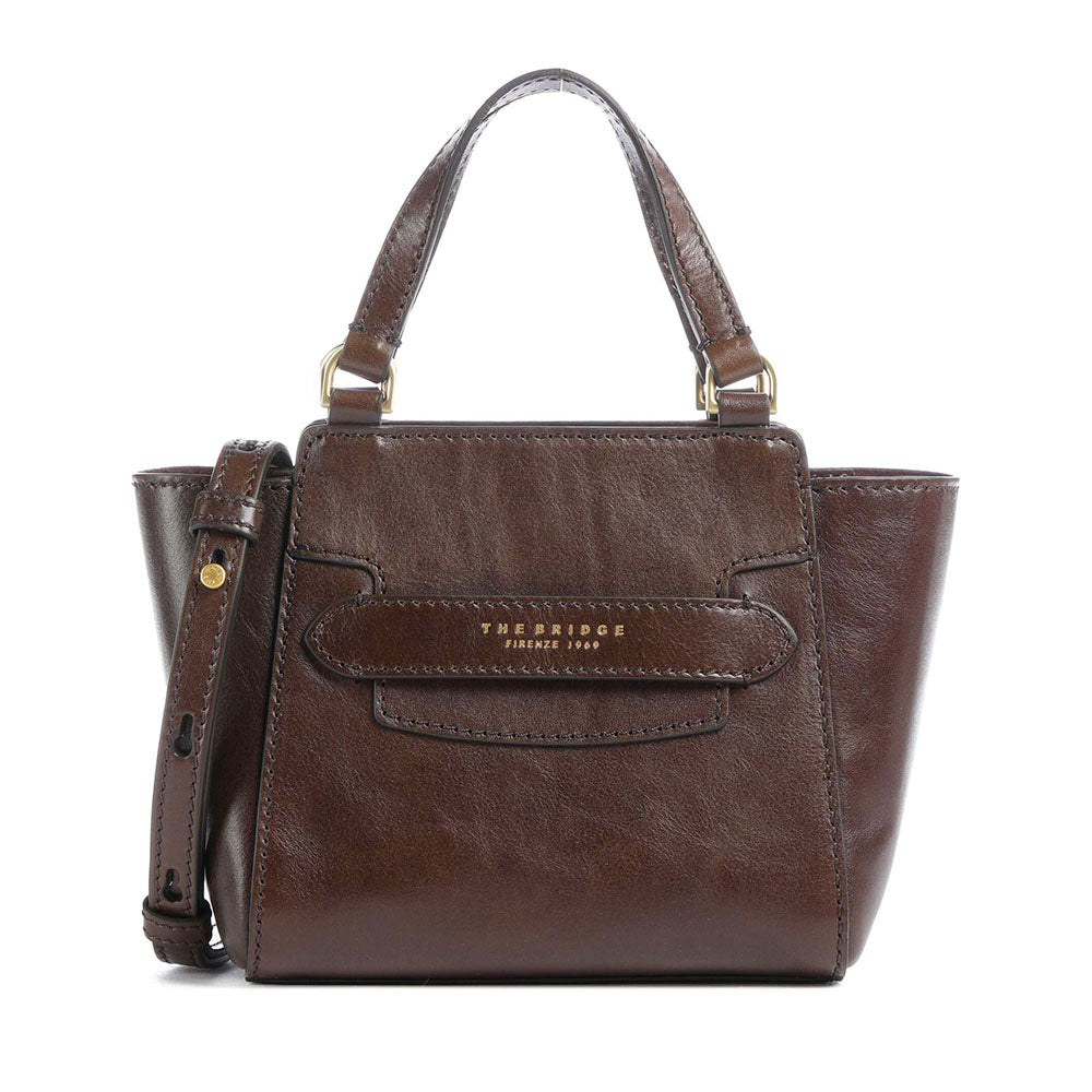 Borsa Donna a Mano THE BRIDGE linea Lucrezia in Pelle color Moka