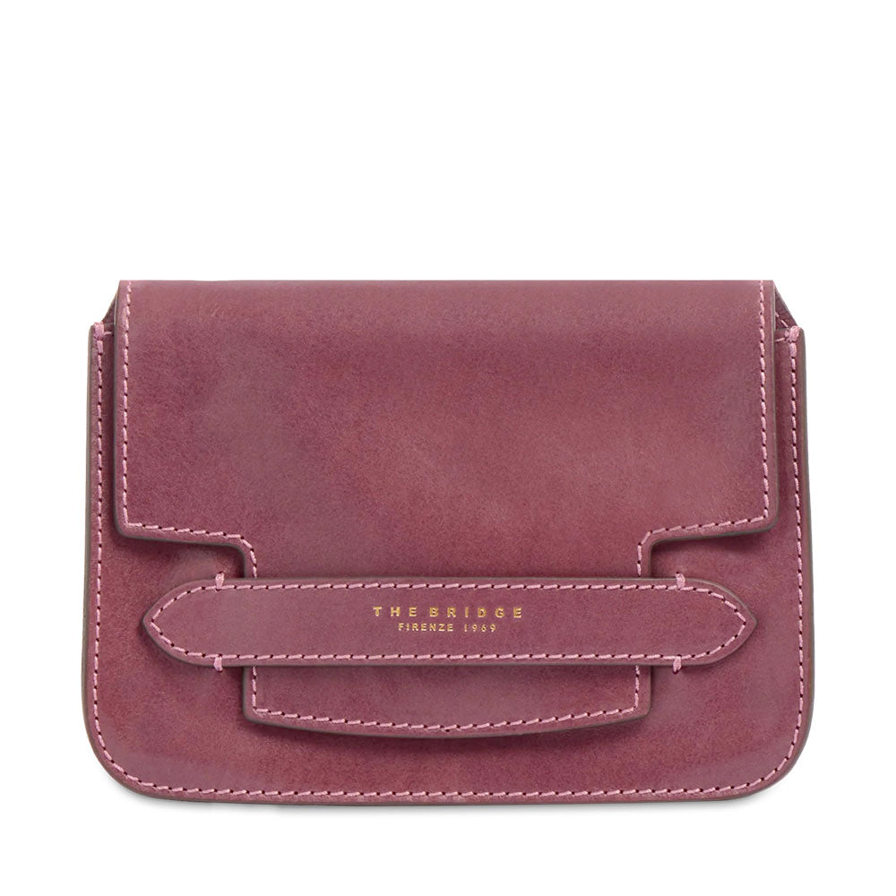 Borsa Donna a Tracolla Media THE BRIDGE linea Lucrezia in Pelle Viola Orchidea