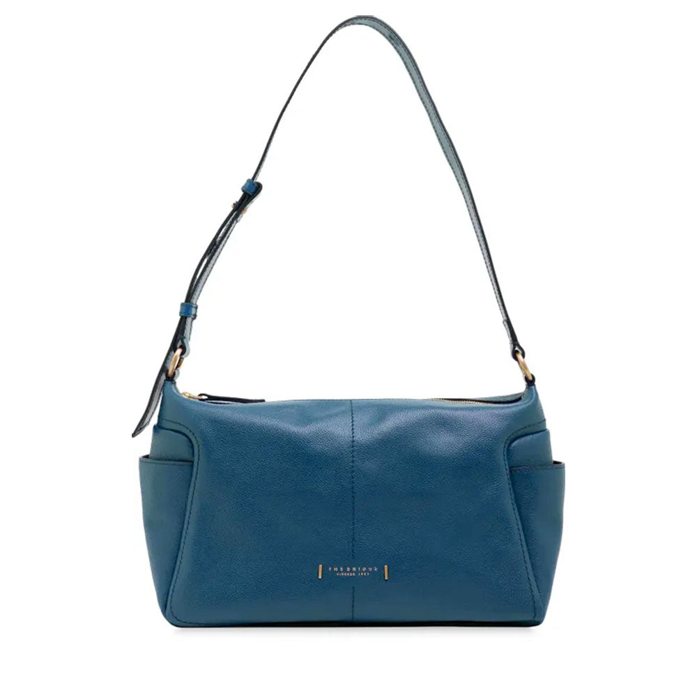 Borsa Donna a Spalla THE BRIDGE linea Letizia in Pelle Blu Pavone