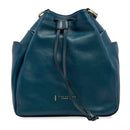 Borsa Donna Secchiello THE BRIDGE linea Letizia in Pelle Blu Pavone