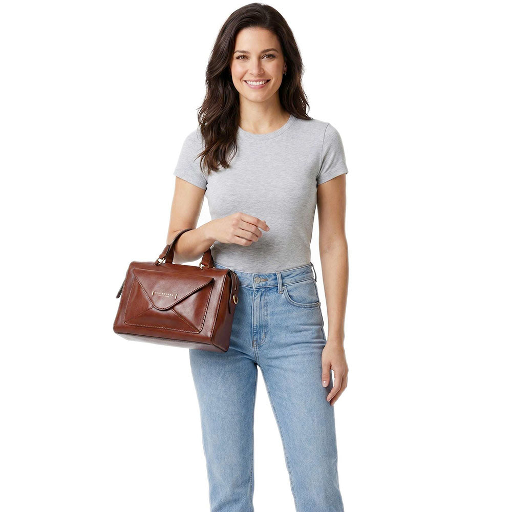 Borsa Donna Bauletto THE BRIDGE linea Frida in Pelle Marrone