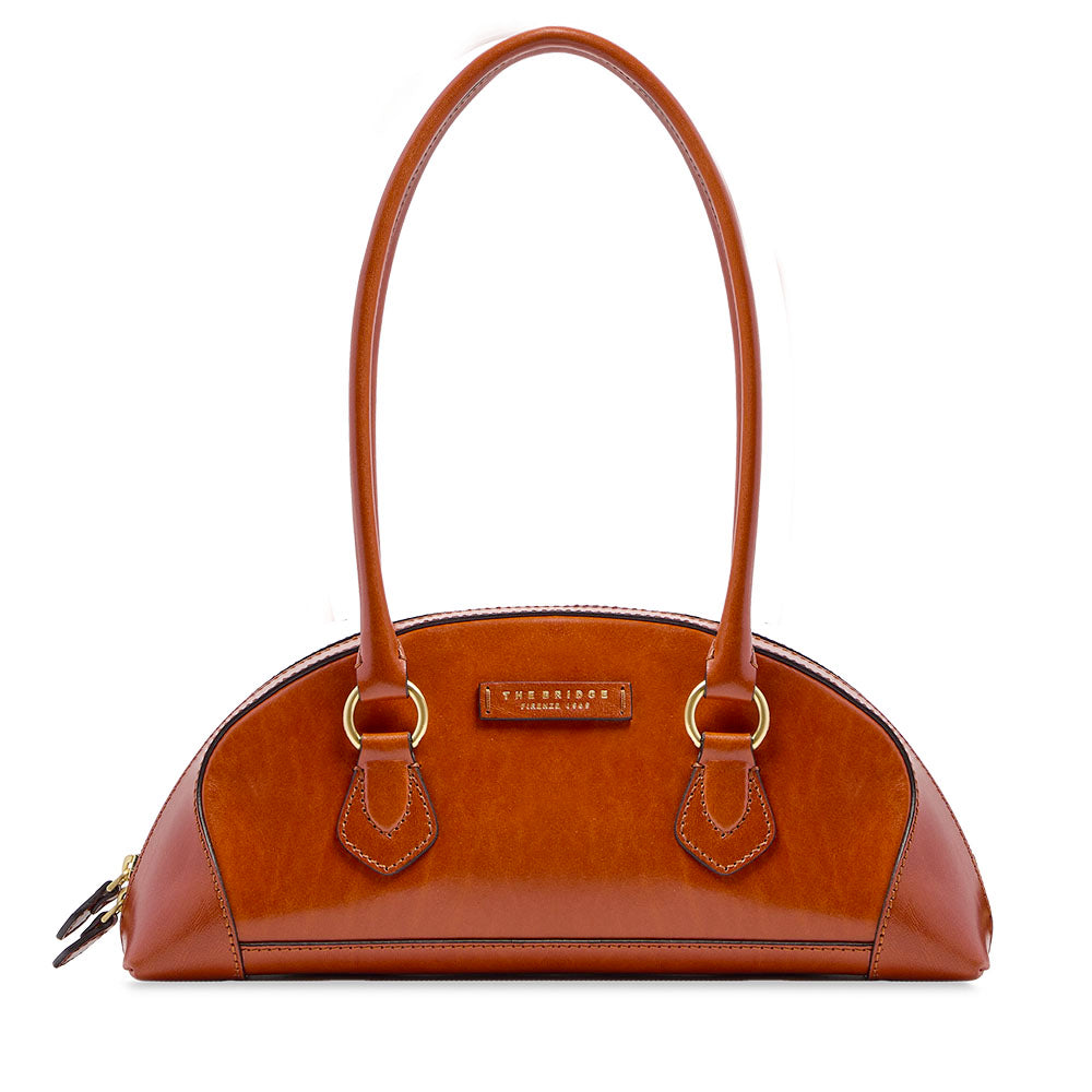 Borsa Donna Bauletto a Spalla THE BRIDGE linea Magda in Pelle color Zafferano