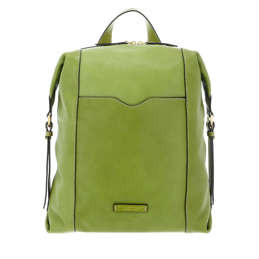 Zaino Donna THE BRIDGE linea Gemma in Pelle Verde Pistacchio