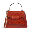 Borsa Donna a Mano THE BRIDGE linea Ginevra Wow in Pelle stampa Cocco Arancio Bruciato