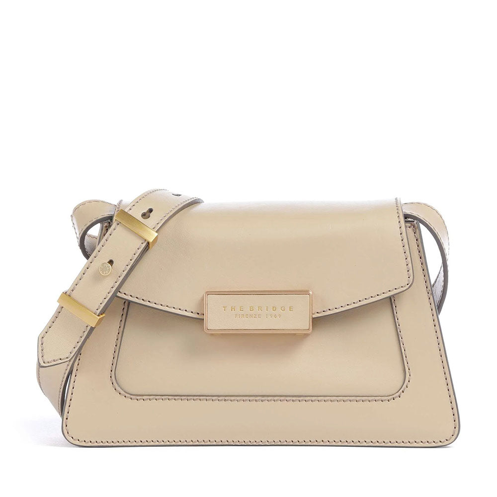Borsa Donna a Tracolla THE BRIDGE linea Ginevra in Pelle color Burro
