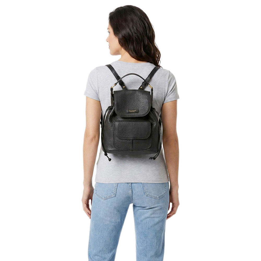 Zaino Donna con Pattina THE BRIDGE linea Martina in Pelle Nera