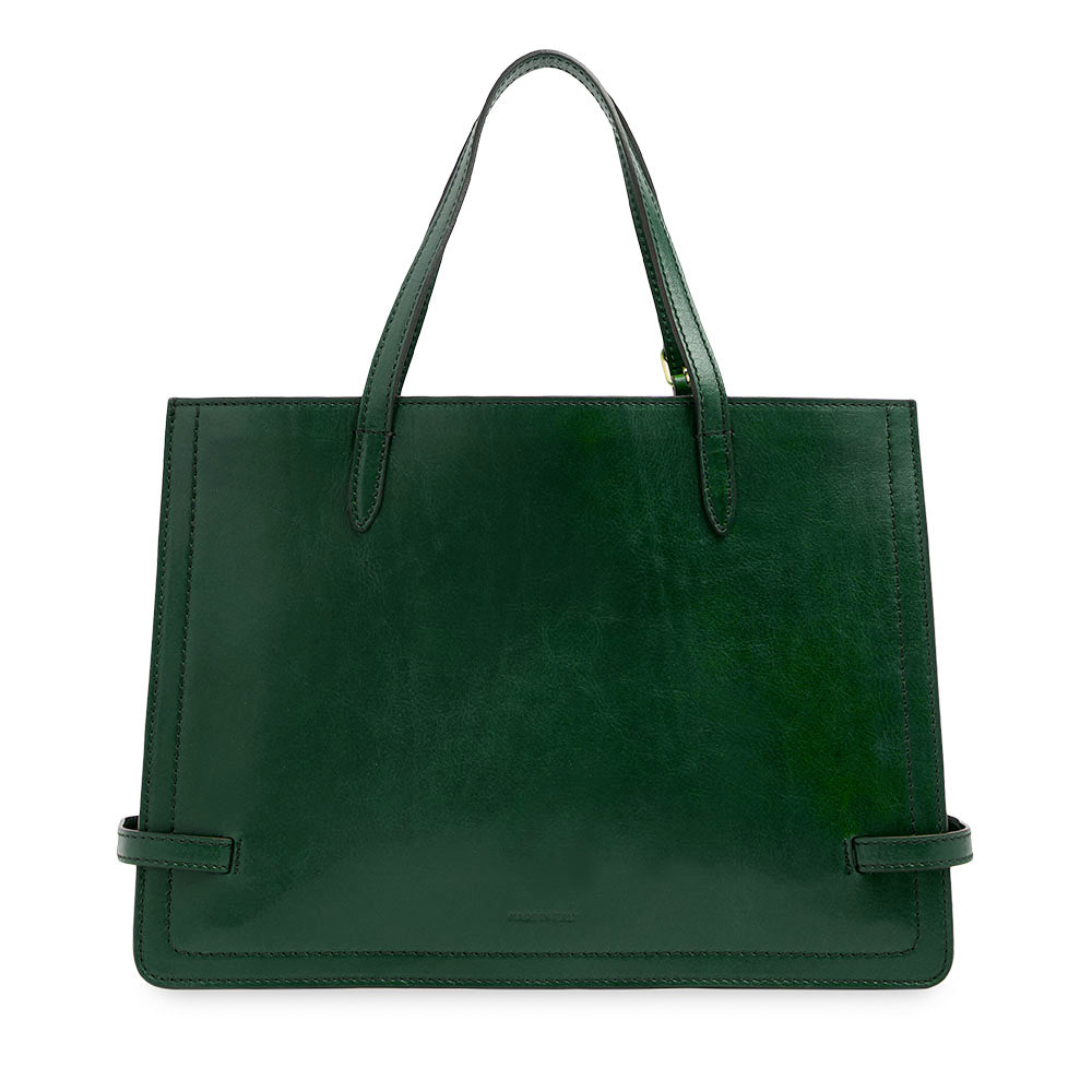 Shopping Bag Donna THE BRIDGE linea Monica in Pelle Verde Pino