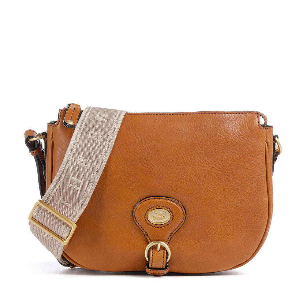 Borsa Donna a Tracolla Media THE BRIDGE linea Isadora in Pelle Cognac