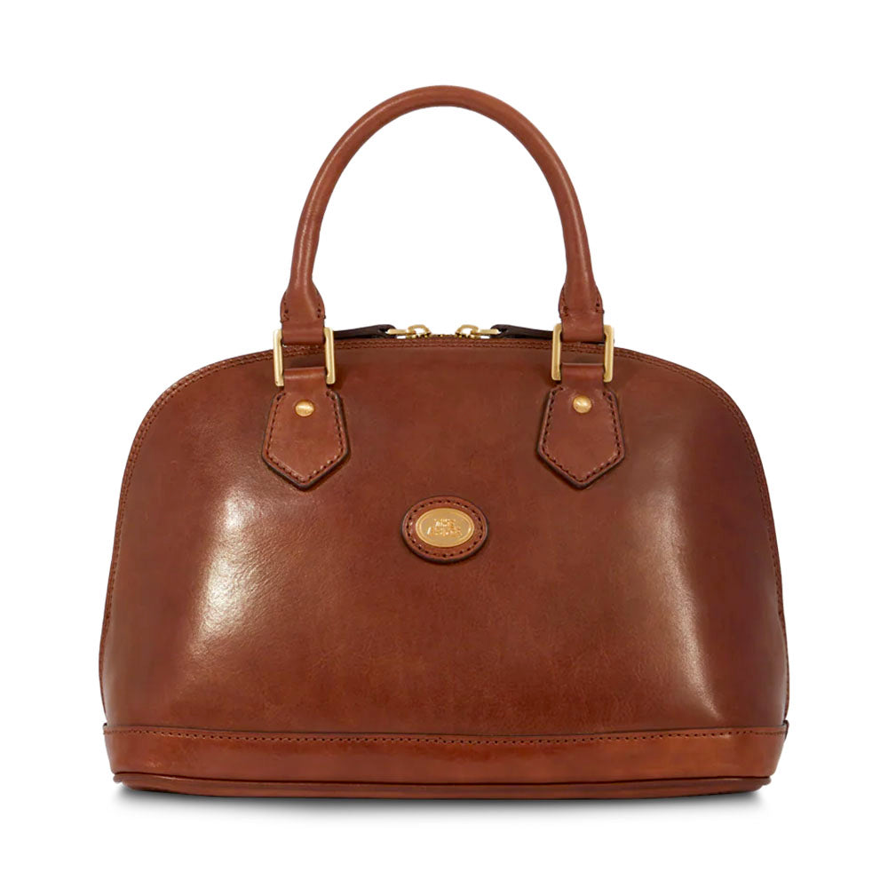 Women's Brown Leather Two-Handle Bag THE BRIDGE Story