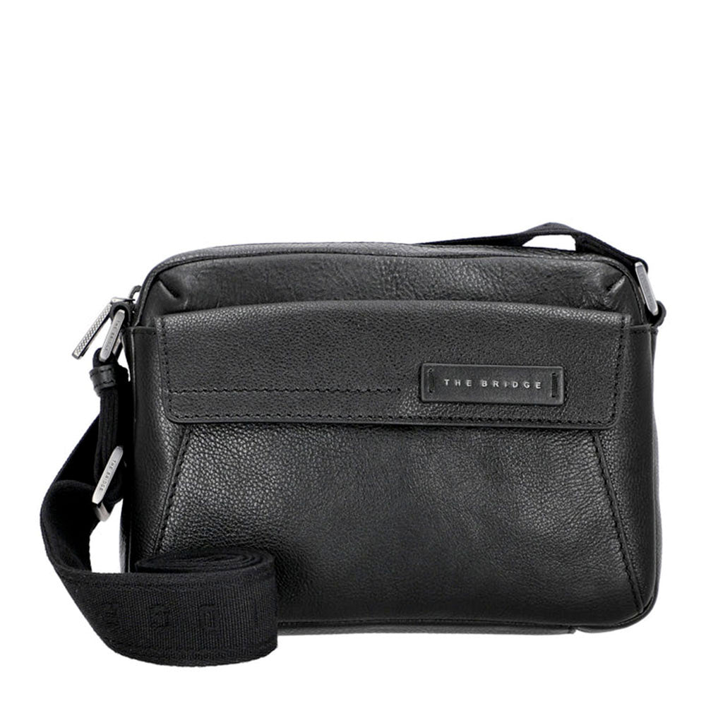 Borsello Uomo Orizzontale THE BRIDGE linea Ludovico in Pelle Nera