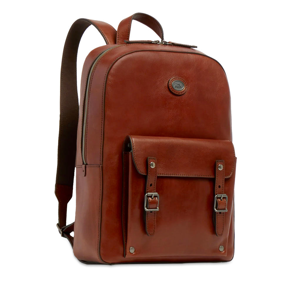 Zaino Uomo THE BRIDGE linea Galileo in Pelle Marrone