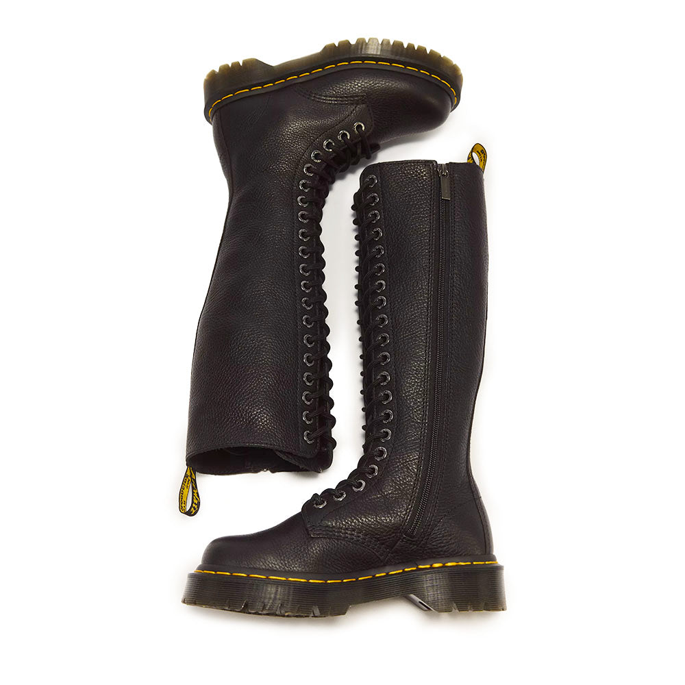 Women's Black Leather High Boots DR. MARTENS 1B60 Bex