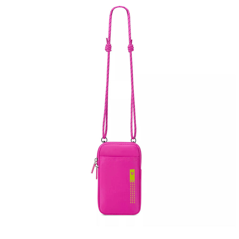 Borsello Porta Telefono RONCATO linea Lite Soft in Tessuto Fucsia