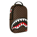 Sprayground Sharks in Paris WTF Bubble Brown Check Rucksack – Unisex, Braun
