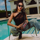 Marsupio Unisex SPRAYGROUND stampa Sharks in Paris WTF Bubble Brown Check