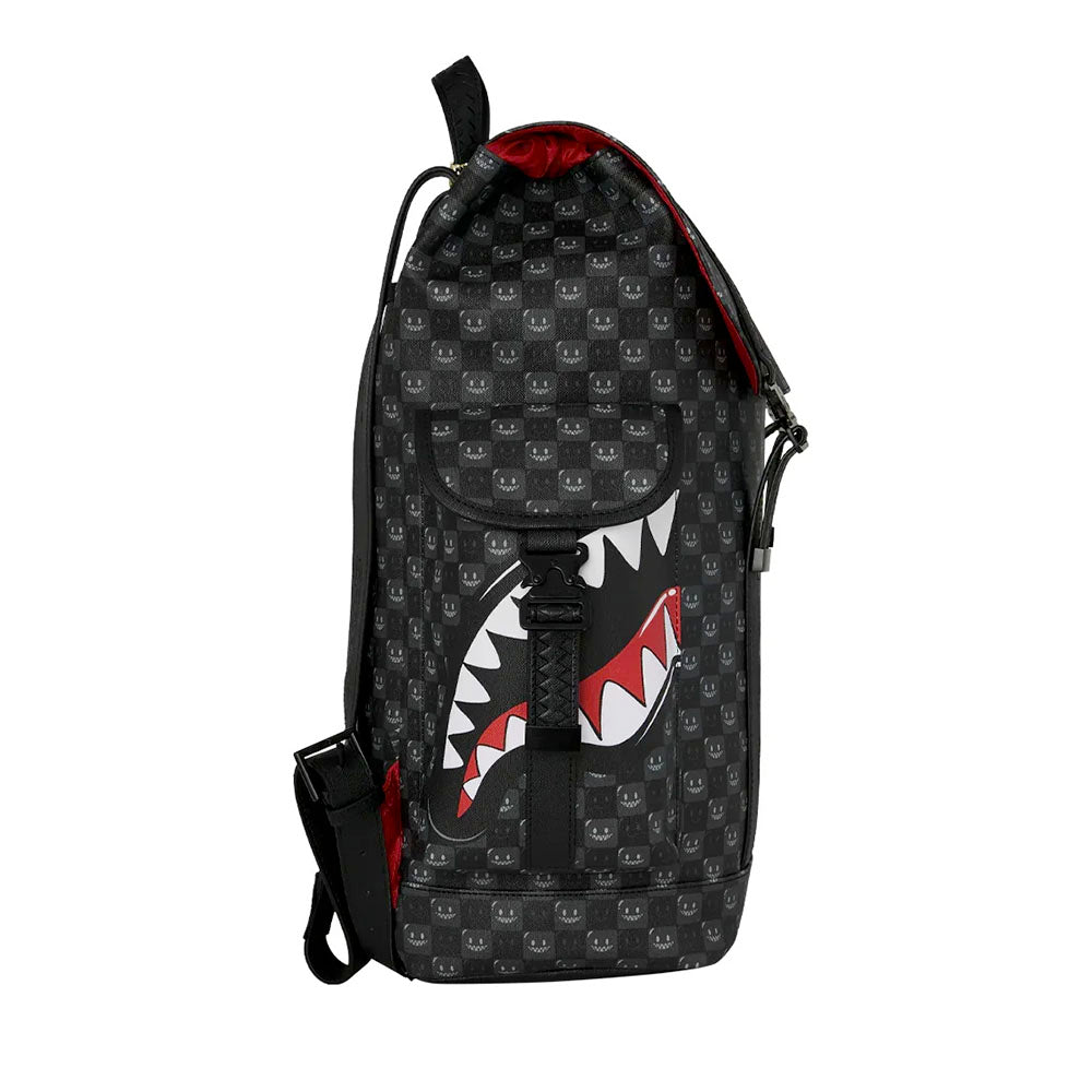 Zaino Unisex SPRAYGROUND stampa Sharks in Paris WTF Bubbly Black Check Monte Carlo