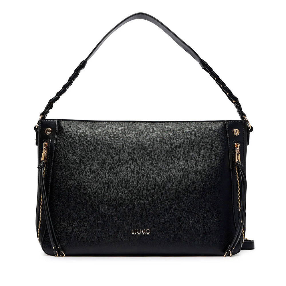 Hobo Bag Media Donna LIU JO Better stampa Bottalata Nera