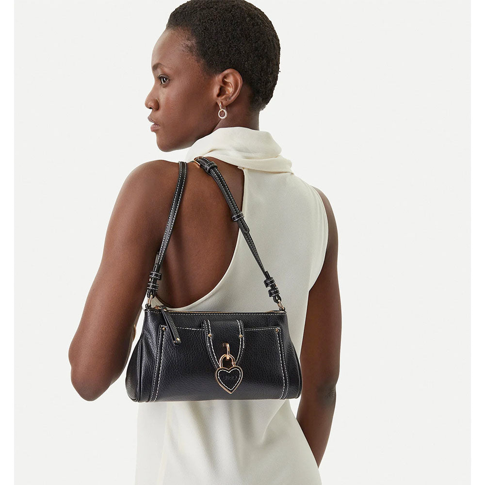 Borsa Donna a Tracolla LIU JO linea Corniola stampa Bottalata Nera