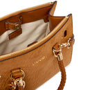 Borsa Donna a Mano LIU JO Marrone con Logo Monogram All Over