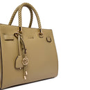 Borsa Donna a Mano Media LIU JO Better effetto Bottalato color Fango con Charm