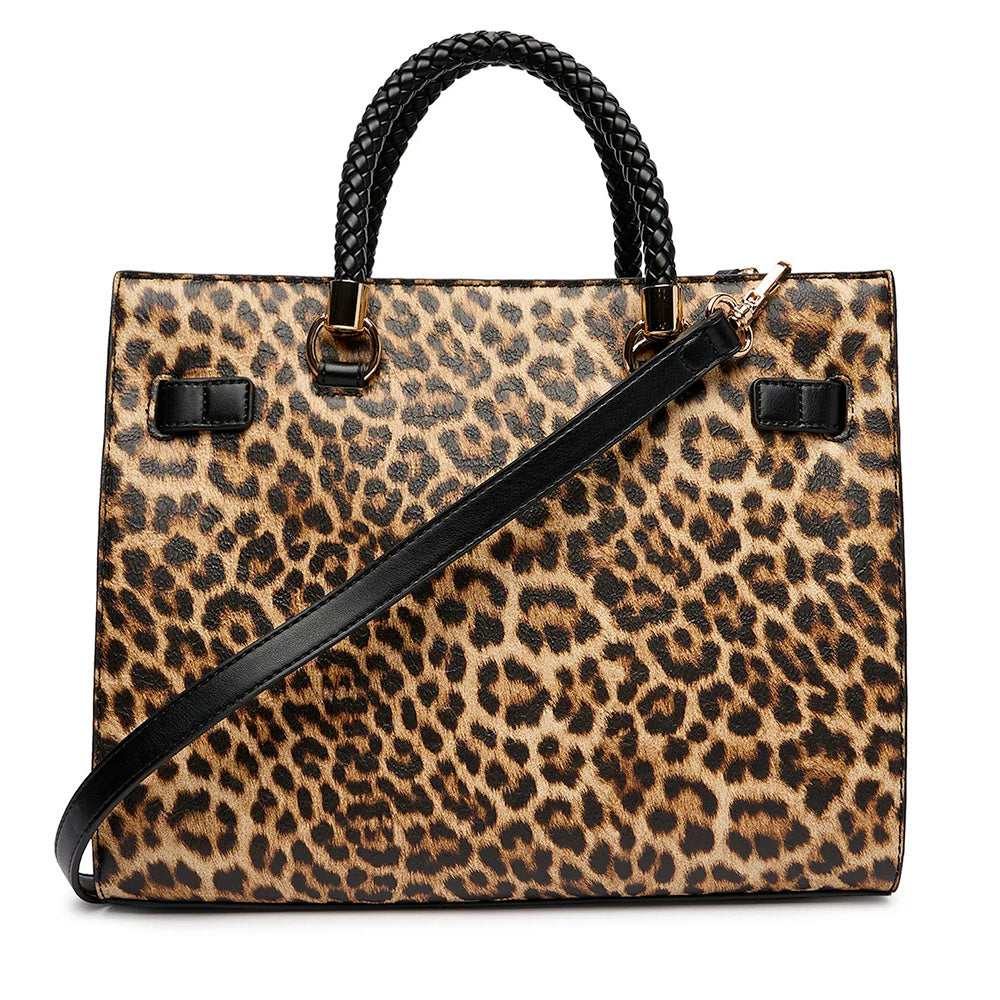 Mittelgroße Damen-Henkeltasche LIU JO mit Animal-Print mit Anhänger