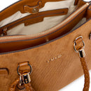 Borsa Donna a Mano Media LIU JO Marrone con Logo Monogram All Over
